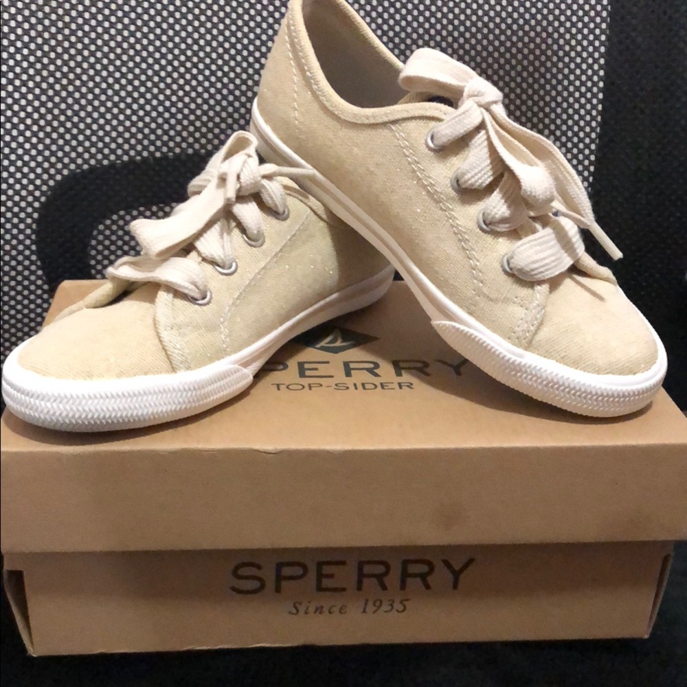 Sperry Kids' Tan Canvas Sneakers